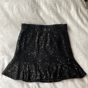 BB Dakota Black Sequin Mini Skirt, Size XS